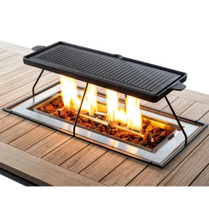 Grill Plate for Happy Cocooning Rectangular Built-in Gas Burner