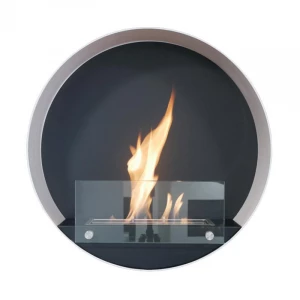 Delaware White - Round wallmounted bioethanol fireplace