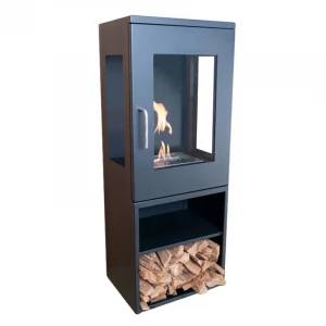 Cheyenne freestanding bioethanol fireplace in wood-burner stove style