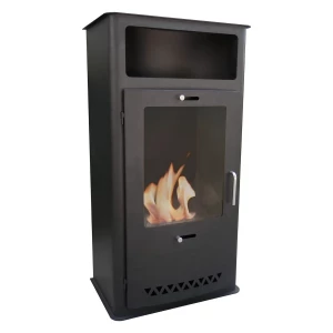 Boston bioethanol fireplace in traditional fireplace design