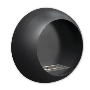 ScandiFlames Wall-mounted bioethanol fireplace with curved edges and a diameter of 60 cm