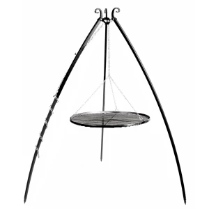 Cook king tripod fire pit with gridiron
