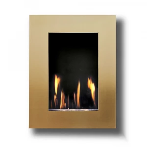 New York Tower - Brushed Brass | Bioethanol-fireplace.co.uk