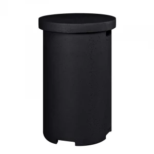 Round Gas Bottle Enclosure in black Composit