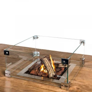 Glass for square built-in burner