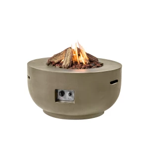 Happy Cocooning Bowl Gas Fireplace Fire Table - Taupe
