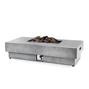 Happy Cocooning Odin Gas Fire Fit Table Grey - Size 153x70x36 cm