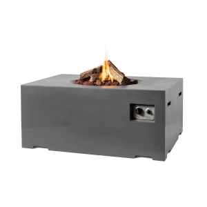 Happy Cocooning Rectangular Gas Fire Table Anthracite