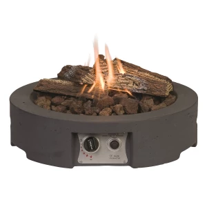 Happy Cocooning Round Table Top Gas Fireplace Anthracite  
