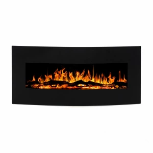 Middlesexs Black Curved Electric Fireplace for Wall