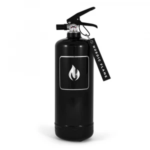 Stylish black fire extinguisher 2 kg classic model
