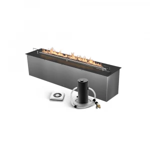 Planika Fires advanced automatic burner with remote control and security sensors.