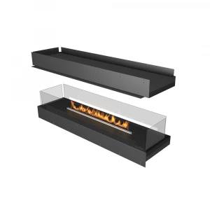 Planika Forma 1500 Island built-in bioethanol fireplace with a flame-view from all sides