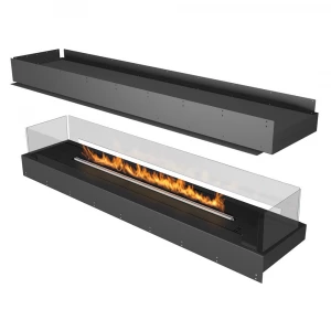 Planika Forma 1800 Island built-in bioethanol fireplace with a flame-view from all sides