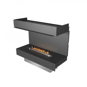 Planika Forma Three-sided Built in Bioethanol Fireplace with Prime Fire Burner