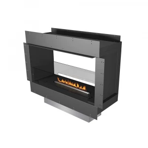 Planika Forma 2-sided Tunnel Built in Bioethanol Fireplace with Prime Fire Burner