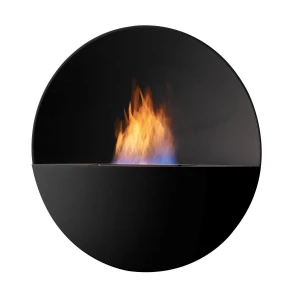 Safretti Prometheus RB - Black bio fireplace for wall mounting 