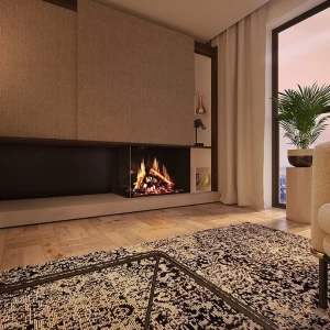 Virtuo 80/2 left recessed fireplace from Dru Fire