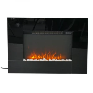 Wall mounted fireplace in black - cheap