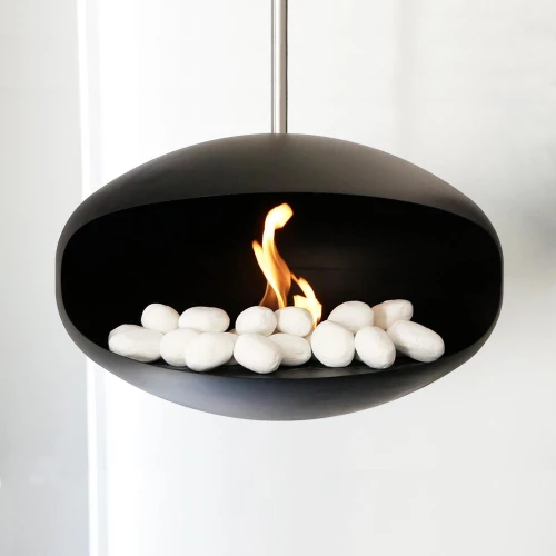 Ceramic Pebbles in White for Bioethanol Fireplace