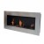 Murus 1200 - Narrow Brushed Steel Wall-mounted Bioethanol Fireplace