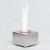 Small, tabletop bio fireplace of stainless steel
