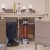 Silver under table patio heater