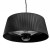 Hanging patio heater with lampshade
