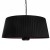 Hanging patio heater with lampshade