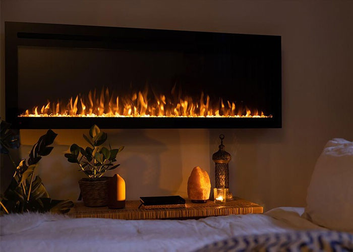 Napoleon Wall Mounted Electric Fireplace in Romantic Setting